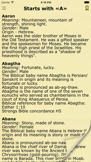 Biblical Names With Meaning And Context From Bible On The App Store