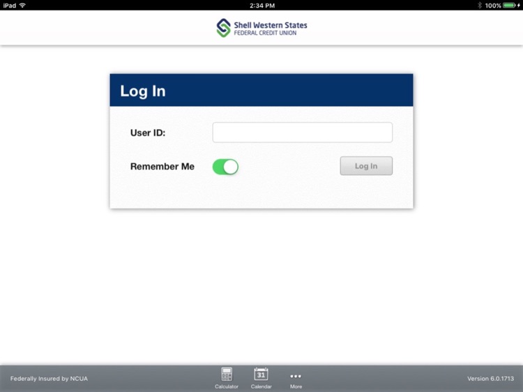 SWSFCU Mobile Banking for iPad