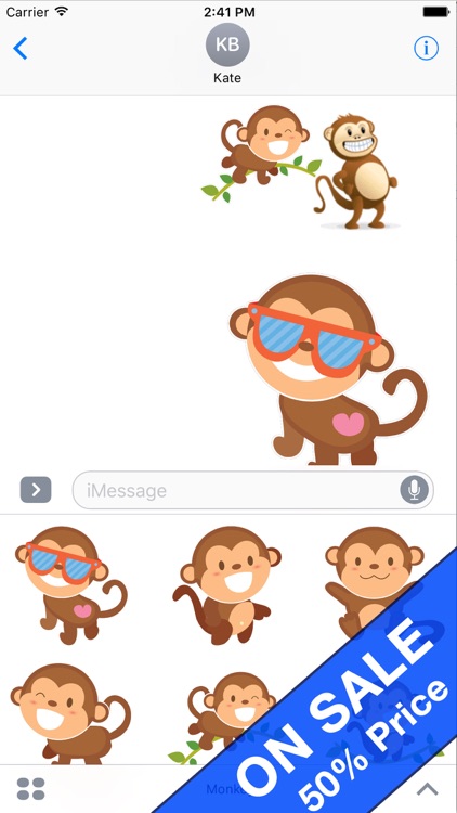 Cute Monkeys Stickers