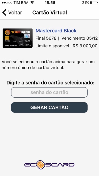 EMV Cartão Virtual