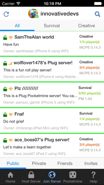 Plug for Minecraft PE