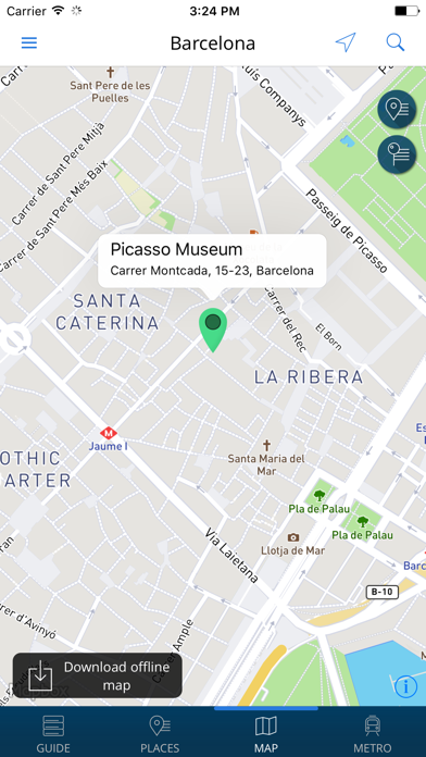 Barcelona Travel Guide with Offline Street Map screenshot 4