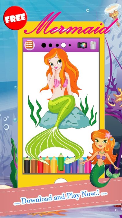 Mermaid Coloring Book Paint Games Free For Kids 2