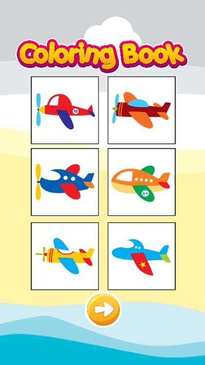 Airplane Coloring Book Games for Kids and Toddlers