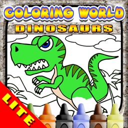 Coloring World: It's Dinosaurs (Lite)! - My Free Dino Fingerpaint Book for Kids