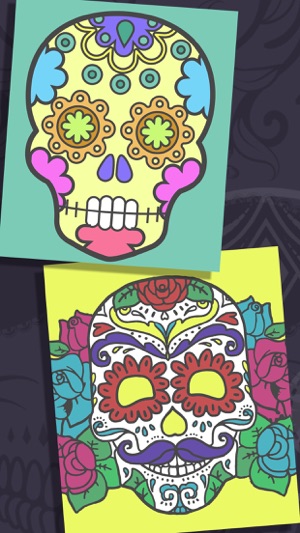 Sugar Mexican skull - Coloring book for adults(圖2)-速報App