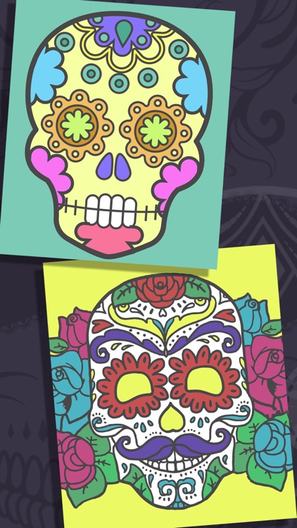 Sugar Mexican skull - Coloring book for adults