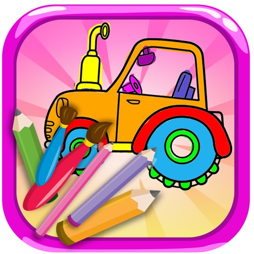 Tractor Coloring Pages For Kids Icon