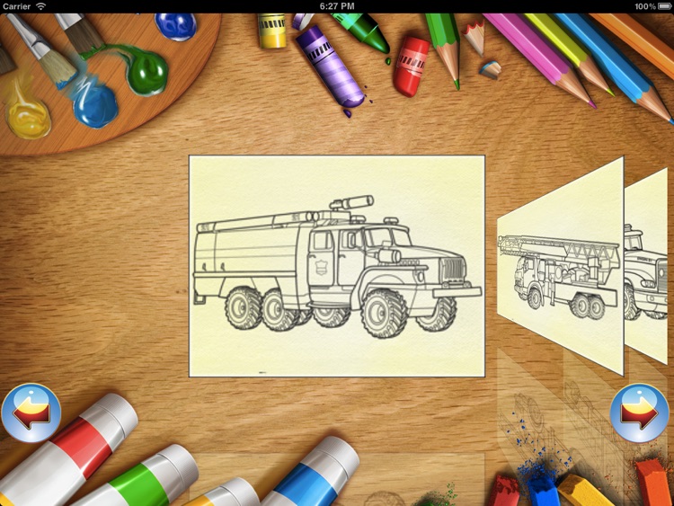 Fire Trucks - Coloring Book