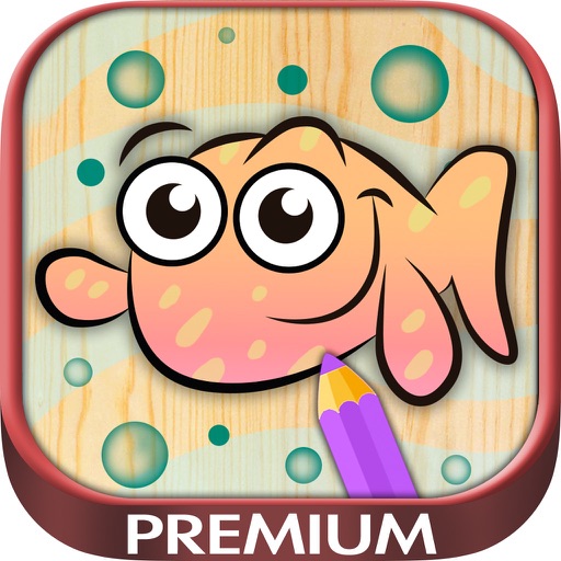 Paint aquatic, sea animal coloring book - Pro icon