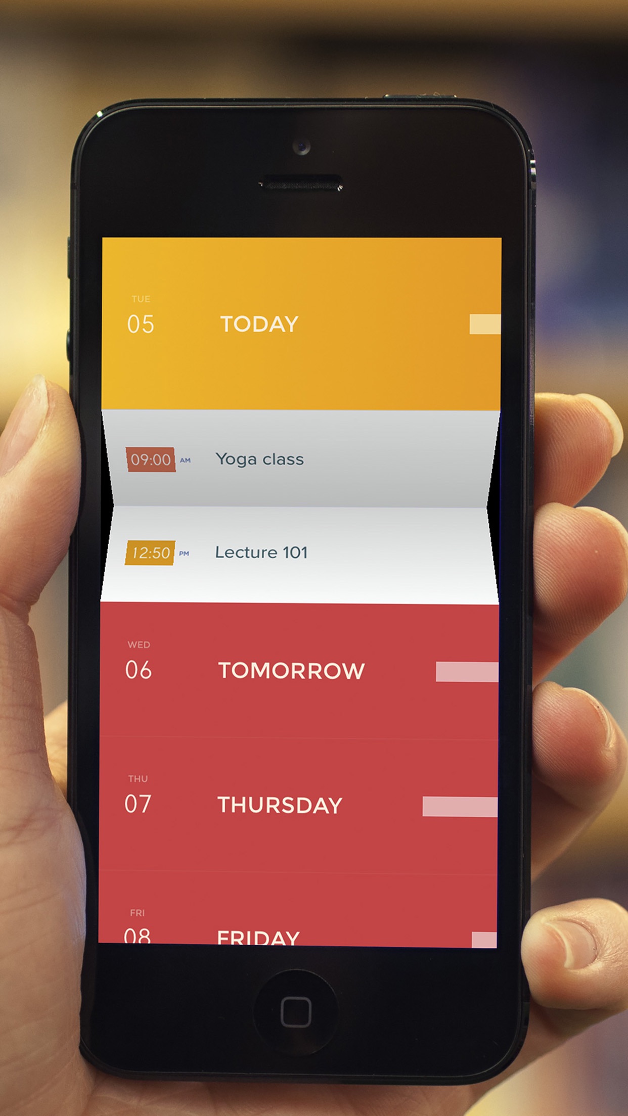 Screenshot do app Peek Calendar - Simples e Minimalista
