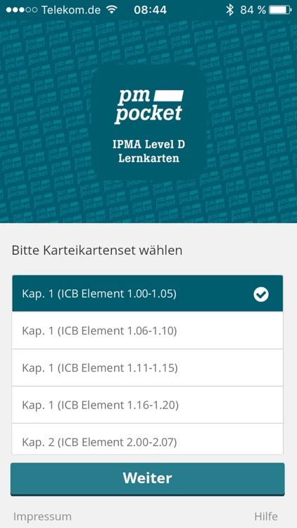 PM-Lernkarten nach IPMA (Level D)