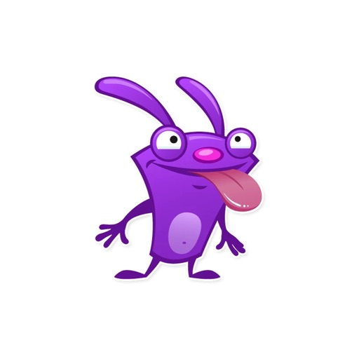Crazy Purpello - Purple Bunny Sticker for iMessage