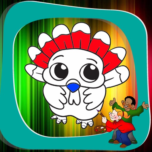 Thanksgiving Coloring Kids Version Icon