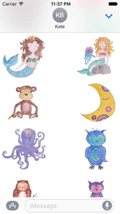 Watercolor Hand-Painted Stickers screenshot-4