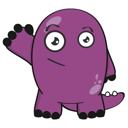 Purple Monster Sticker Pack iOS App