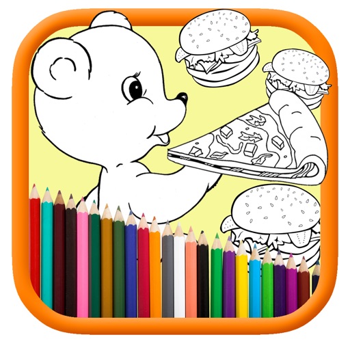 My Bear Fast Food Cooking Coloring Page Game Kids Icon