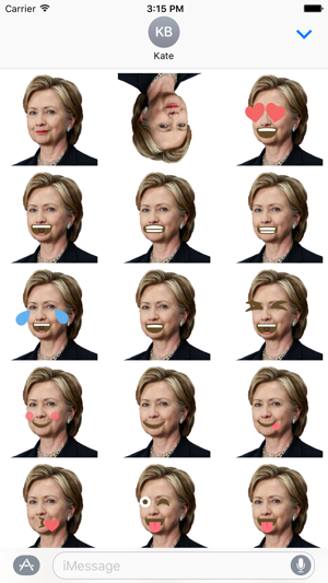 Hillary Clinton Emoji Sticker Pack(圖3)-速報App