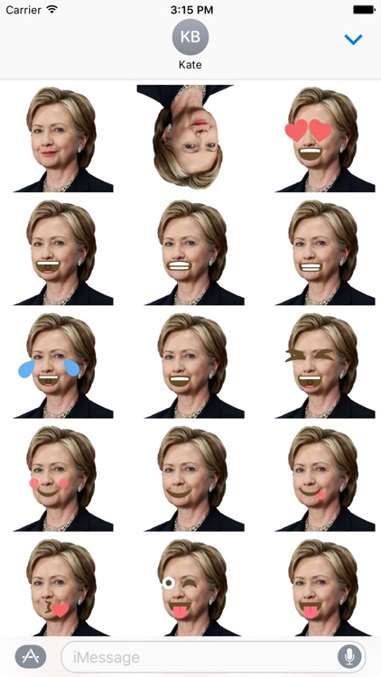 Hillary Clinton Emoji Sticker Pack