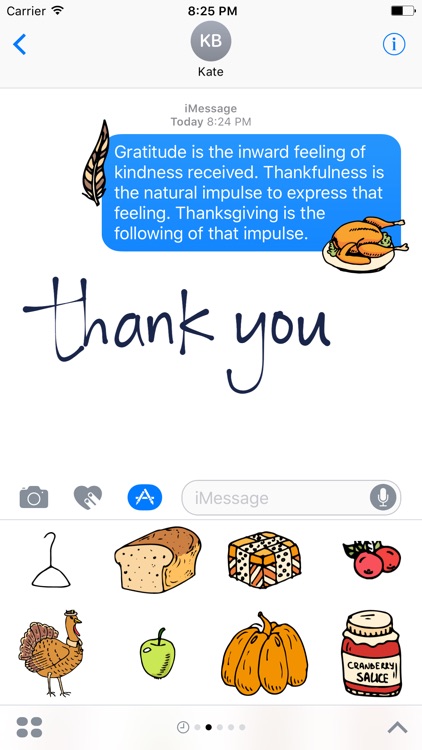 Big set Thanksgiving Day Sticker for iMessage #6