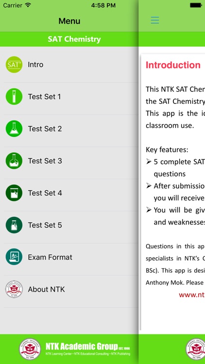 NTK SAT Chemistry Pro