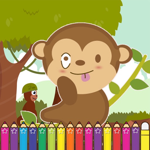 Monkey Coloring Game for Kids First Edition icon