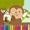 Monkey Coloring Game for Kids First Edition