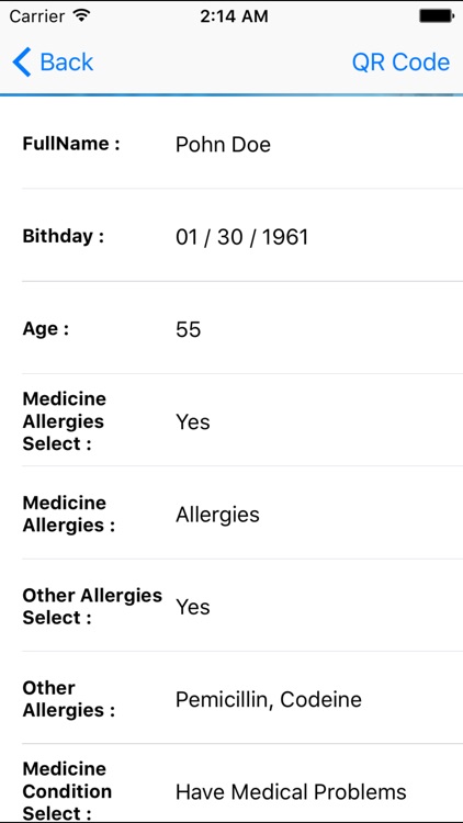 My Medical History - QR screenshot-4