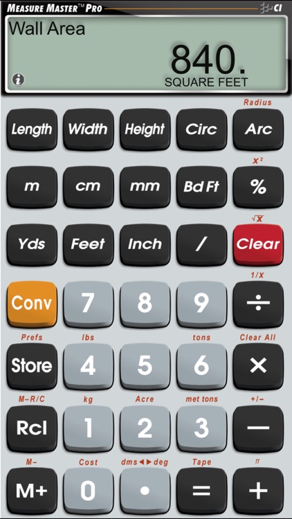 Measure Master Pro Feet Inch Fraction Calculator