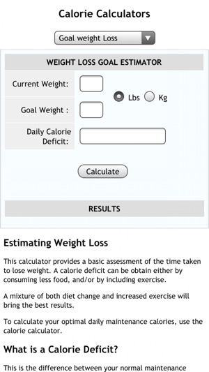 Calorie Calcs