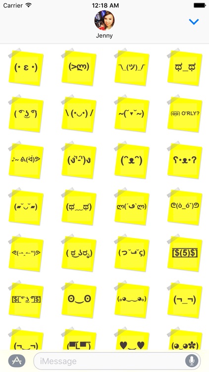 FaceMoji Notes - Funny Text Face Stickers