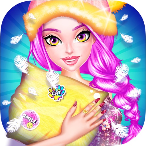 Girls PJ Night Party Sleepover Free Icon