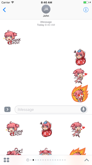 Small Pink Girl sticker pack for iMessage(圖1)-速報App