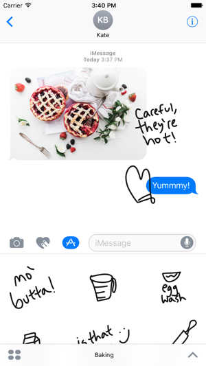 Baking sticker pack, dessert stickers fo