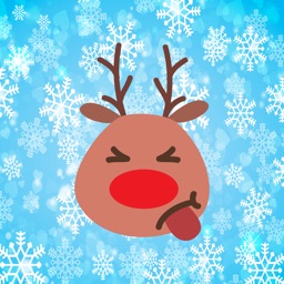 Funny reindeer for Christmas emojis - Fx Sticker