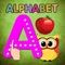 Learning English Writhing A-Z Letter Tracing is a fantastic and completely free application for children learning to write and phonics their ABC’s