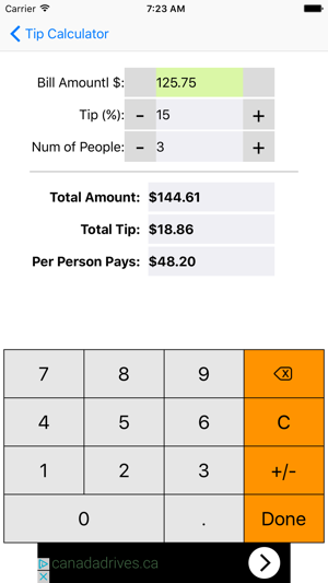 Tip Calculator nTec