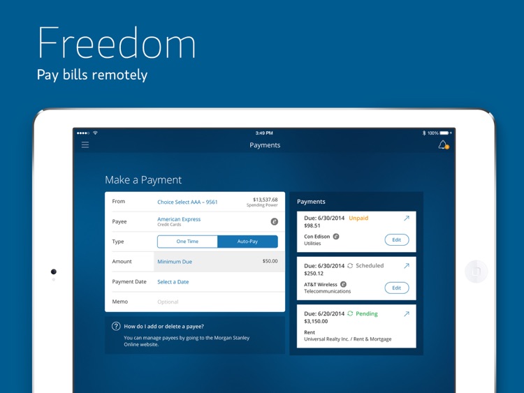 Morgan Stanley Wealth – Tablet screenshot-4