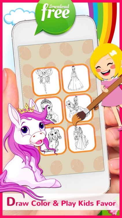 Princess Coloring Book For Girls: Free Games For Kids And Toddlers! screenshot-3