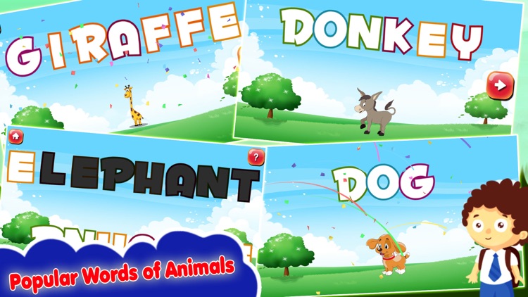 kids Spelling Practice Animals -Phonics Words Free