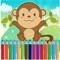 Coloring for Kids monkey Third edition the best digital coloring book for kids