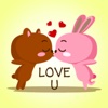 Lover Bunny and Bear Stickers