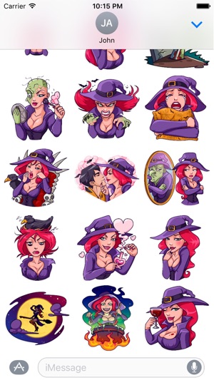 Halloween Witch Emoji Stickers - for iMessage(圖1)-速報App