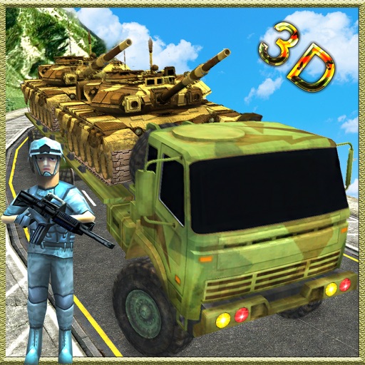 Army Cargo Supply Truck Driver Simulator 3D Icon