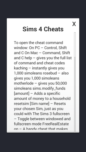 Cheats for The Sims 4 Tips & Tricks(圖3)-速報App