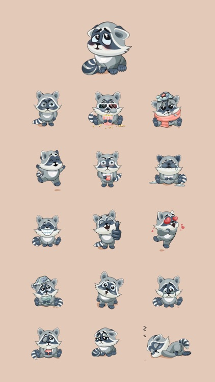 Raccoon Stickers