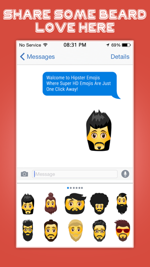 Hipster Emojis – Sexy Mustache & Beard Emojis(圖5)-速報App