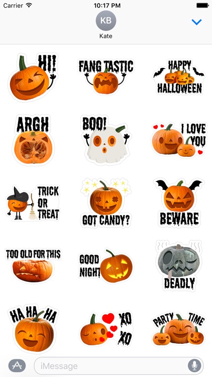 Halloween Stickers Message