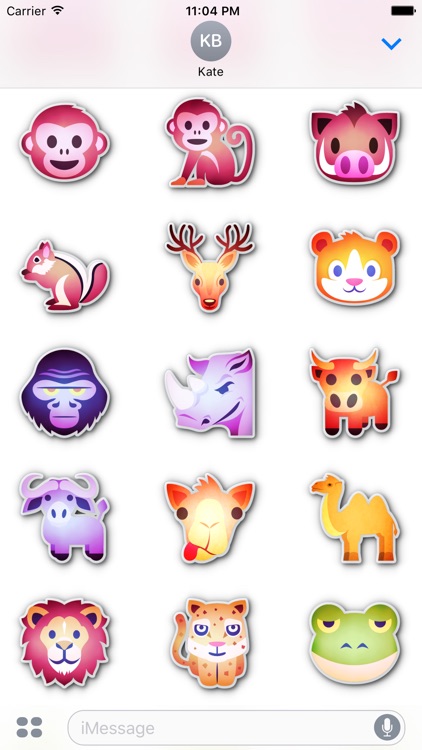 Animals emoticons • Stickers for iMessage screenshot-3