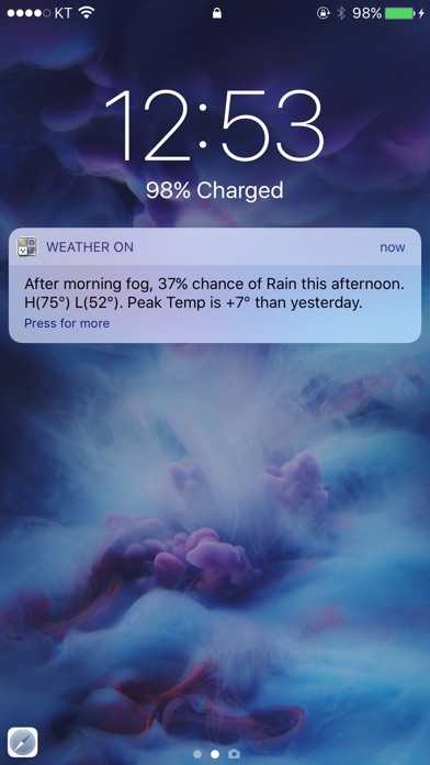 Weather On - Push Not... screenshot1